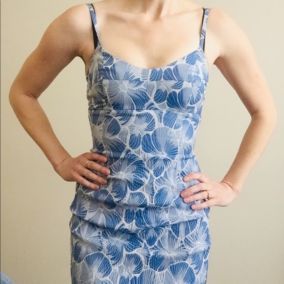 Anthropologie Dresses & Skirts - Anthropologie Pretty Blue Floral Midi Dress